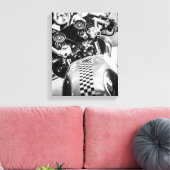 Details motorfiets Biker Rider Canvas Afdruk (Insitu (Woonkamer))