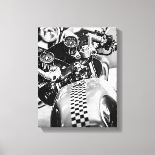 Details motorfiets Biker Rider Canvas Afdruk