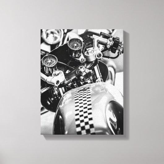 Details motorfiets Biker Rider Canvas Afdruk (Voorkant)