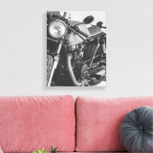 Details motorfiets Biker Rider Canvas Afdruk (Insitu (Woonkamer))