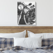 Details motorfiets Biker Rider Canvas Afdruk (Insitu (Slaapkamer))