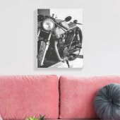 Details motorfiets Biker Rider Canvas Afdruk (Insitu (Woonkamer))