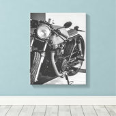 Details motorfiets Biker Rider Canvas Afdruk (Insitu (Houten vloer))