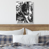 Details motorfiets Biker Rider Canvas Afdruk (Insitu (Slaapkamer))