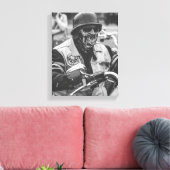 Details motorfiets Biker Rider Canvas Afdruk (Insitu (Woonkamer))