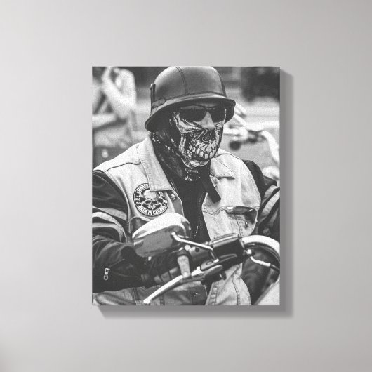 Details motorfiets Biker Rider Canvas Afdruk (Voorkant)