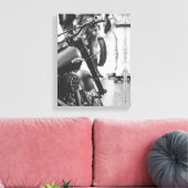 Details motorfiets Biker Rider Canvas Afdruk (Insitu (Woonkamer))