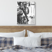 Details motorfiets Biker Rider Canvas Afdruk (Insitu (Slaapkamer))