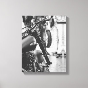 Details motorfiets Biker Rider Canvas Afdruk