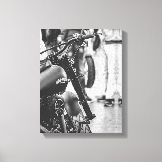 Details motorfiets Biker Rider Canvas Afdruk (Voorkant)