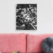Details motorfiets Biker Rider Canvas Afdruk (Insitu (Woonkamer))