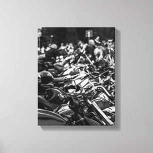 Details motorfiets Biker Rider Canvas Afdruk
