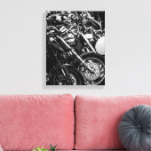 Details motorfiets Biker Rider Canvas Afdruk (Insitu (Woonkamer))
