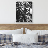 Details motorfiets Biker Rider Canvas Afdruk (Insitu (Slaapkamer))
