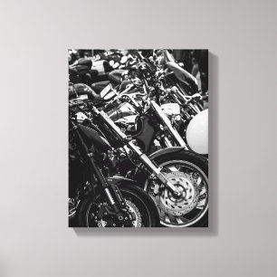 Details motorfiets Biker Rider Canvas Afdruk