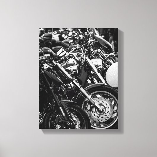 Details motorfiets Biker Rider Canvas Afdruk (Voorkant)
