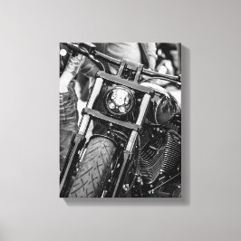 Details motorfiets Biker Rider Canvas Afdruk
