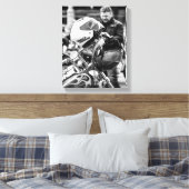 Details motorfiets Biker Rider Canvas Afdruk (Insitu (Slaapkamer))