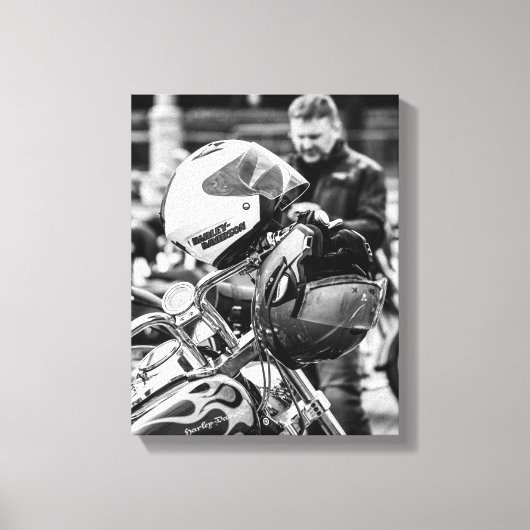 Details motorfiets Biker Rider Canvas Afdruk (Voorkant)
