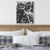 Details motorfiets Biker Rider Canvas Afdruk (Insitu (Slaapkamer))