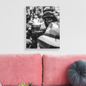 Details motorfiets Biker Rider Canvas Afdruk (Insitu (Woonkamer))