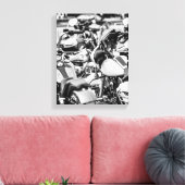 Details motorfiets Biker Rider Canvas Afdruk (Insitu (Woonkamer))