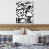 Details motorfiets Biker Rider Canvas Afdruk (Insitu (Slaapkamer))