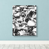 Details motorfiets Biker Rider Canvas Afdruk (Insitu (Houten vloer))
