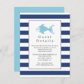 Details Nautical Wedding Guest Informatiekaartje (Voorkant / Achterkant)