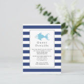 Details Nautical Wedding Guest Informatiekaartje (Staand voorkant)