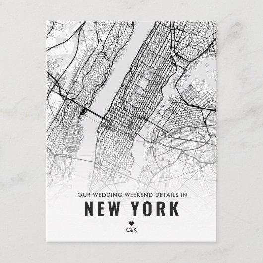 Details New York Wedding Weekend Informatiekaartje (Voorkant)