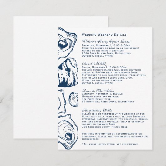 Details Oesterbruiloft Kaart (Voorkant / Achterkant)