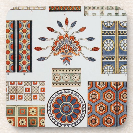 Details Of Decoration Ancient Assyrian Costume  Bier Onderzetter (Voorkant)