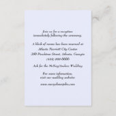 Details over blauwe bloemen Mason Jars Weddenschap Informatiekaartje (Achterkant)