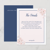 DETAILS OVER BUDGET Pink Glitter Navy Floral Weddi (Voorkant / Achterkant)