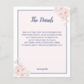 DETAILS OVER BUDGET Pink Glitter Navy Floral Weddi (Voorkant)