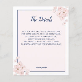 DETAILS OVER BUDGET Pink Glitter Navy Floral Weddi