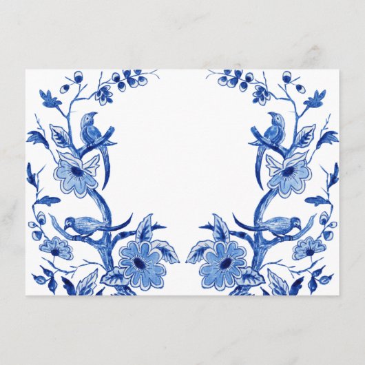 Details over de blauwe bruiloft in het blauw van A Informatiekaartje (Achterkant)