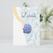 Details over de blauwe bruiloft met een brute brui informatiekaartje (Staand voorkant)