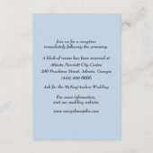 Details over de blauwe bruiloft met een brute brui informatiekaartje (Achterkant)