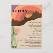 Details over de bruiloft van de bestemming van de  informatiekaartje (Voorkant)