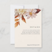 Details over de finale van de urnant Floral Weddin RSVP Kaartje (Voorkant)