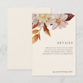 Details over de finale van de urnant Floral Weddin RSVP Kaartje (Voorkant / Achterkant)