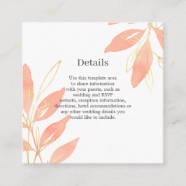 Details over de finale Waterverf van de Golden Pea Informatiekaartje