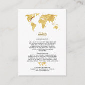 Details over de Wereldkaart van de luxereis Informatiekaartje (Voorkant)
