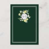 Details over groene maragingbruiloft aan de rand v informatiekaartje (Achterkant)