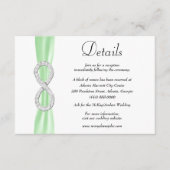 Details over groene ribbon Diamond Infinity Weddin Informatiekaartje (Voorkant)