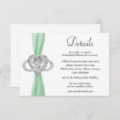 Details over groene ribbon oneindigheid heartbruil informatiekaartje (Voorkant / Achterkant)