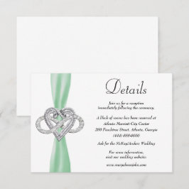 Details over groene ribbon oneindigheid heartbruil informatiekaartje