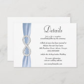 Details over het blauwe lintje diamanthuwelijk informatiekaartje (Voorkant / Achterkant)